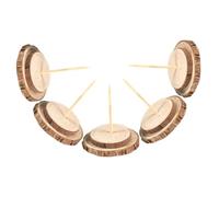 Operitacx 5 Pièces Socle de Sapin de Noël en Bois Beige, Base Rustique