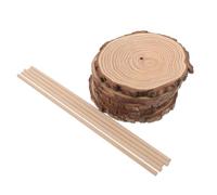 Operitacx 5 Pièces Support de Mini Sapin de Noël en Bois, Style Rustique | Base Réutilisable, Installation Simple, Grain Distinctif, Décor de Table, Fêtes de Fin D'année