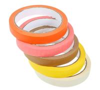 Operitacx 5 rouleaux Ruban Adhésif Décoratif Coloré pour Scrapbooking DIY Set Artistique pour et Loisirs Créatifs Orange Jaune Rose Marron Rouge