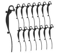 Operitacx 50 Pièces Clips Fixation Gouttière Résistants Aux Intempéries pour Filet de Protection Crochets Plastique Noirs Antivents Accessoires Maintenance Gouttière Faciles à Installer