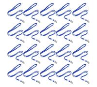 Operitacx 50 Pièces Lot de Cordons Porte Badge de Travail en Coton Bleu avec Clip Métallique Confortable et Sécurisé pour Bureaux et Organisations Professionnelles