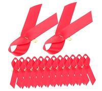 Operitacx 50 pièces Lot de Épingles Fines en Forme de Ruban pour Sensibilisation Au Sida Accessoires Portables pour Collecte de Fonds Symbole de Soutien Solidarité