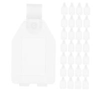 Operitacx 50 pièces Lot de Porte-étiquettes Plastique Transparent Semi-transparent pour Rayonnage Supports Prix Robustes à Clipser pour Paniers Étagères et Stockage Magasin Bureau Entrepôt