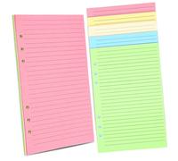 Operitacx 50 Pièces Recharges Colorées à Lignes pour Organisateur à Anneaux Papier de Remplissage Pratique et Distinctif pour Agenda et Cahier