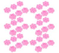 Operitacx 500 Pièces Coupelle de Colle à Cils de Fleur Rose en Abs, Outil D'extension de Cils Facile à Nettoyer, Prévient le Séchage Colle, pour Services Mobiles et Studios