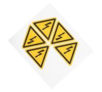 Operitacx 5pcs Étiquettes Autocollantes Danger Électrique Jaune en Pvc pour Usines et Lieux de Travail Application Facile
