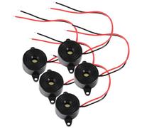 Operitacx 5pièces Buzzer Piezoélectrique Actif Alarme Électrique à Fils Conducteurs Avertisseur Sonore Haute Décibel pour Circuits et Véhicules Compact et Portable