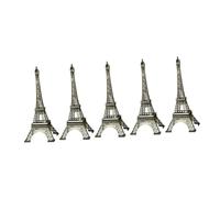 Operitacx 5pièces Maquette Tour Eiffel Métal Figurine De Bâtiment Décoration Vintage Ornement De Bureau Accessoire De Table