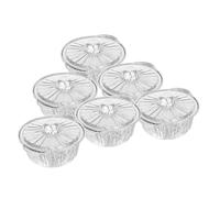 Operitacx 6 Pièces Alimentaire Rond 1150ml en Papier D'aluminium