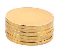 Operitacx 6 Pièces Blank Brass Coins Alloy Round with Threaded Edges for DIY Laser Engraving Metal Blanks for Custom Commemorative and Challenge Coins