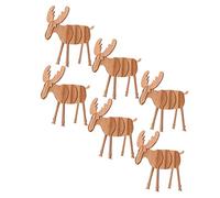 Operitacx 6 pièces Décoration Noël Ornements DIY Forme de Renne pour Jouets Assemblage Créatifs et Décorations Intérieures de Noël