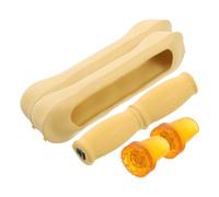 Operitacx 6 Pièces Embouts en Caoutchouc Antidérapants pour Béquilles Simples et Doubles, Coussinets Confortables en Caoutchouc Jaune, Installation Facile pour Randonnée et Personnes Âgées