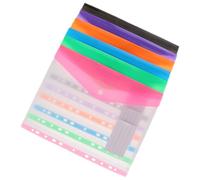 Operitacx 6 pièces Lot de Pochettes Perforées Transparentes à Bouton-pression Organiseur Document Multi-usage Dossiers Classeur Rangement Pratique pour Bureau et Maison
