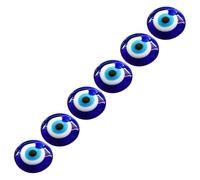 Operitacx 6 Pièces Pendentif Œil du Démon en Verre Bleu Léger pour Fabrication de Bijoux DIY Breloque Suspendue, pour Création Artisanale et Mariage