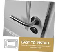 Operitacx 6 pièces Plaque de Gâche Acier Inoxydable pour Serrure Renfort Porte Entrée Cache de Pêne Plaque Robuste et Facile à Installer Protection Effraction