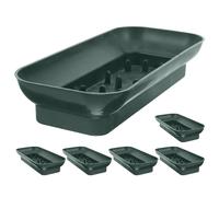 Operitacx 6 Pièces Plateaux à Fleurs Rectangulaires en Plastique Vert avec Aiguilles Solides pour Support Sécurisé, Décoration Élégante de Centre de Table pour Banquets et Arrangements