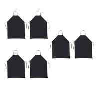 Operitacx 6 Pièces Tablier Imperméable Cuisine en Pvc Noir, Résistant
