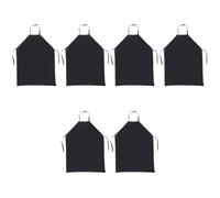 Operitacx 6 Pièces Tablier Imperméable Noir en Pvc, Résistant aux