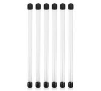 Operitacx 6 Pièces Tube de Rangement Rond Transparent 230x12mm pour Parfum | PP Rigide avec Couvercles, Format Portable et Peu Encombrant, Noir, pour Bricolage et Petits Objets