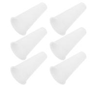 Operitacx 6 Pièces Vase Funéraire en Plastique Blanc pour Fleurs Artificielles et Séchées, Design Classique Base Plate et Ouverture Large, pour Décoration de Tombe