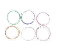 Operitacx 6 rouleaux Ruban Adhésif DIY Strass Acrylique Couleurs Vives Autocollant Décoratif pour Bricolage Scrapbooking et Projets Créatifs