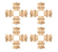 Operitacx 60 Pièces Insert Fileté en Laiton Écrous Moletés en Laiton Double Hélice, Or, à Encastrer, pour Bois et Plastique, Assemblage de Meubles, Impression 3d et Produits Électroniques