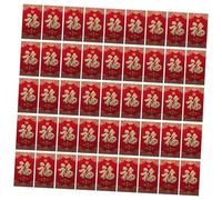 Operitacx 60 Pièces Lunar Envelopes For Chinese Year Year Of The Horse With Fu Character Lucky Money Packets For Spring Festival Birthday Wedding Celebrations