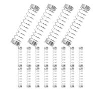 Operitacx 60 ressorts pour stylo gel : petits ressorts de compression pour stylo rétractable, accessoires d'écriture en acier inoxydable pour atelier et réparation industrielle, 20 x 4,6 mm