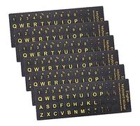 Operitacx 6Feuilles Autocollants de Clavier Anglais de Stickers pour Claviers Informatiques Mise Lettres sur Fond Autocollants Durable et Pratiques