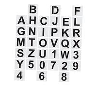 Operitacx 72pièces Lot De Pochoirs Alphabet Pet Réutilisables Pour Peinture Et Décoration Modèles De Lettres Et Chiffres Pour Projets Artistiques Et Artisanat