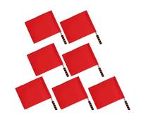 Operitacx 7pièces Drapeaux Arbitres Sportifs Rouges Signalisation Manuelle avec Poignée Mousse et Tige Acier Inoxydable Conformes Normes Internationales pour Football Volleyball Athlétisme