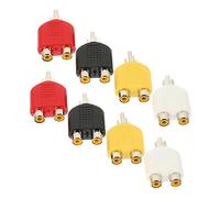 Operitacx 8 pièces Adaptateur Y pour Haut-parleur et Caisson de Basse Câble Splitter Audio Vidéo Compatible Alliage Zinc et Abs Conversion Facile sans Outil
