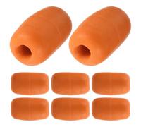 Operitacx 8 Pièces Boule Flotteur en Mousse pour Cages à Poissons et Systèmes D'aquaculture, Accessoire PVC Orange Résistant aux UV avec Trou de 18mm, pour Kayak et Parcours