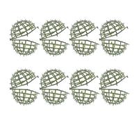 Operitacx 8 Pièces Cadre de Boule de Fleurs en Plastique Vert 15 Cm Support pour Composition de Mariage Résistant Pluie et Soleil pour Décoration Jardin et Maison