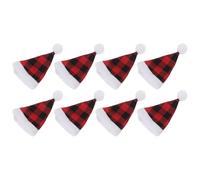 Operitacx 8 Pièces Chapeau de Noël pour Bouteille de Vin, Mini Décoration | Accessoire DIY Léger, pour Bouteilles et Créations, Ambiance Festive, Table de Dîner et Fête de Noël