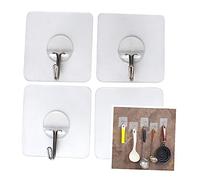 Operitacx 8 pièces Crochet Adhésif Mural Transparent Lot de Forte sans Trace Support Solide pour Cuisine et Chambre Installation Facile et Durable