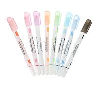 Operitacx 8 pièces Lot de Stylos Ondulés Colorés Double Pointe pour Scrapbooking et Accessoires Garçon Fille et DIY Faciles à Utiliser avec Encre et Protection Taches