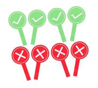 Operitacx 8 pièces Pagaies Oui Non Réutilisables pour Vote et Jeux et Tableau de Jugement Portable pour Enseignants et Événements