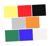 Operitacx 8 pièces Vinyle de Transfert Thermique Puff Lot pour T Shirts Compatible avec Cricut et Noir Blanc Rouge Bleu Jaune Vert Foncé Orange Gris