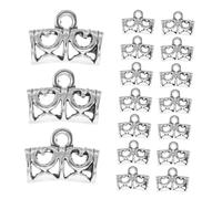 Operitacx 85pièces Lot De Tubes De Bélière Alliage Pour Bracelet Perles De Bélière Et Connecteurs Pour Collier Accessoires De Bijoux Fait Main