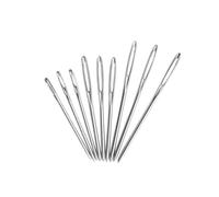 Operitacx 9 pièces Aiguilles à Tricoter Grosses avec Chas Lot Acier Résistant Aiguilles Émoussées pour Couture Main et Finitions Tricot Adaptées Couture et Broderie