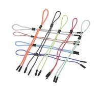 Operitacx 9 Pièces Sangle Lunettes de Sport Réglable à Double Trou | Cordons Réfléchissants en Polyester, Embouts Silicone, Port au Cou Pratique, pour Course, Jogging et Sorties