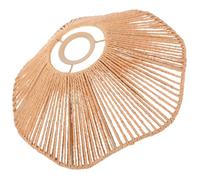 Operitacx Abat-jour Artisanal Tissé Chapeau de Paille à Suspendre E27 en Corde de Papier et Fer, Installation Facile, Usage Polyvalent pour Décoration Intérieure et Salle à Manger