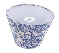 Operitacx Abat Jour de Lampe de Table Tissu Émouvant avec Motif Tropical Éclairage Décoratif pour Salon et Chambre Facile à Installer Couleur Bleue