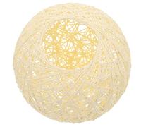 Operitacx Abat- Jour en Rotin pour Lampes Paper Shade Bedroom Plafond Plafonner Shade Rattan Ball Plafond Plafonner de La Teinte Lumière Utile Protecteur (Beige) Abat- Jour Plafonnier