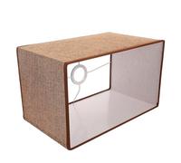 Operitacx Abat-jour Rectangulaire en Tissu Café pour Lampe de Table E27, Pratique et Facile à Installer, Style Élégant pour Chambre et Maison Couleur Aléatoire