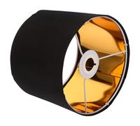 Operitacx Abat-jour Rond en Lin pour Lampe de Table et Plafonnier, Facile à Retirer, Protège la Lampe, Couleur Noire, Décoration pour Salon et Noël