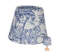 Operitacx Abat Jour Tissu Brodé Tropical Housse de Lampe de Table Motif Aléatoire Installation Facile Lumière Romantique