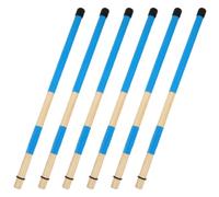 Operitacx Accessoire Batterie Légers et Confortables Musique 3 Paires de Balais de Tambour en Bambou Balai de Batterie Manche Unique pour Instrument de Percussion pour Percussionnistes