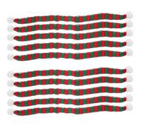 Operitacx Accessoires Décoratifs Rouges et Vertes en Tissu Confortables Lot de 10 Mini Écharpes Tricotées et Photos de Noël pour Bouteilles de Vin et Petits Objets , pour DIY